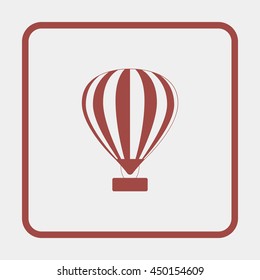 Hot air balloon icon.