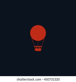 Hot air balloon icon.