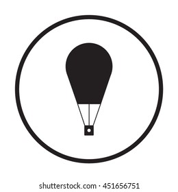 Hot air balloon icon.