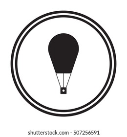 Hot air balloon icon.
