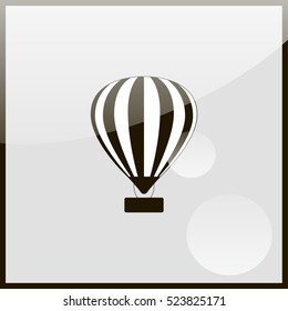 Hot air balloon icon.