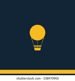 Hot air balloon icon.