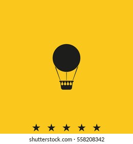 Hot air balloon icon.