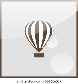 Hot air balloon icon.