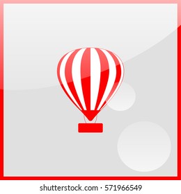 Hot air balloon icon.