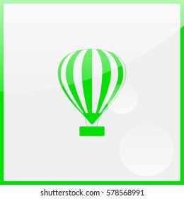 Hot air balloon icon.