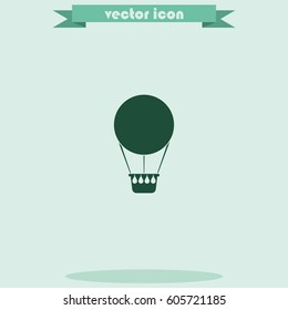 Hot air balloon icon.