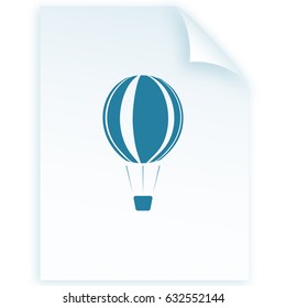 Hot air balloon icon