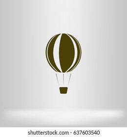 Hot air balloon icon
