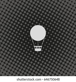 Hot air balloon icon.