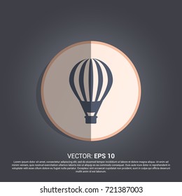 Hot air balloon icon