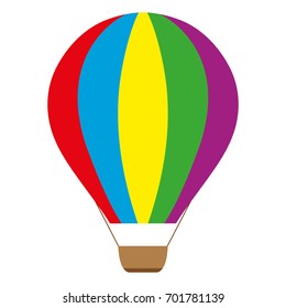 hot air Balloon icon. Cartoon hot air Balloon vector illustration