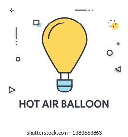 Hot Air Balloon Icon Concept