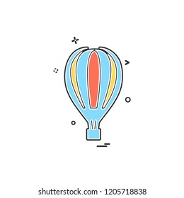 Hot air balloon icon design vector