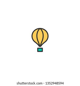 Hot air balloon icon design. Transportation icon vector illustration