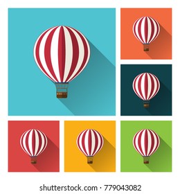 Hot air balloon icon design, vector illustration