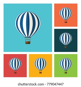 Hot air balloon icon design, vector illustration