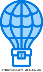 Hot Air Balloon Icon Element For Design