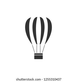 Hot air balloon. Icon Flat