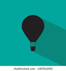 Hot air balloon icon. Flat style vector illustrations with shadows.