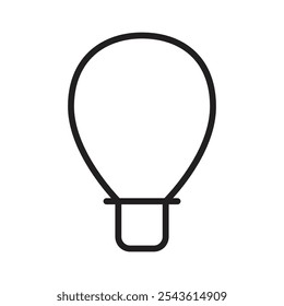 Icono de globo de aire caliente Ilustración de línea plana