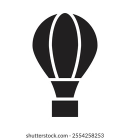 Hot air balloon icon Flat line illustration