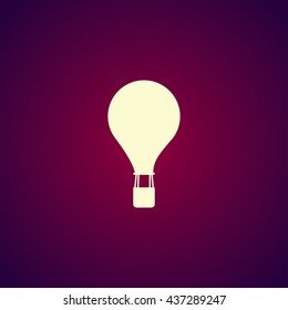 Hot air balloon icon. Flat design style eps 10