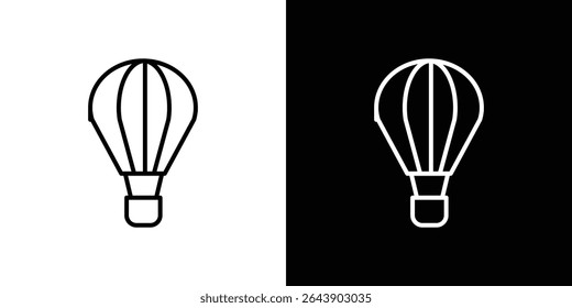 Hot air balloon icon Graphic vector set for ui design