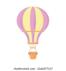 hot air balloon icon isolated