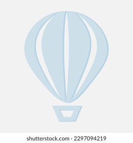 Icono de globo de aire caliente aislado en ilustración de vector de fondo blanco para sitio web, aplicación móvil, presentación, infografía. Signo de concepto de globo aerostático. Elemento de diseño gráfico.