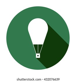 Hot air balloon  icon,  isolated. Flat  design.