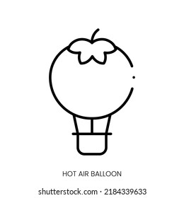 hot air balloon icon. Linear style sign isolated on white background. Vector illustration