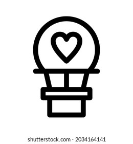 hot air balloon icon or logo isolated sign symbol vector illustration - high quality black style vector icons
