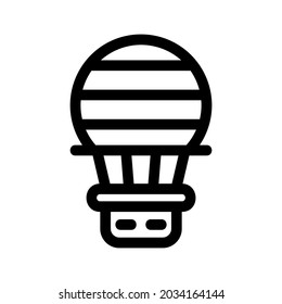 hot air balloon icon or logo isolated sign symbol vector illustration - high quality black style vector icons
