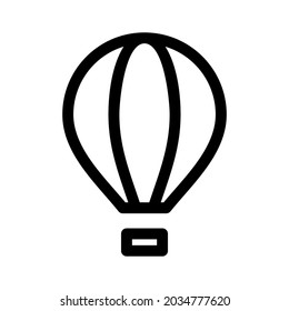 hot air balloon icon or logo isolated sign symbol vector illustration - high quality black style vector icons
