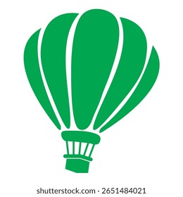 Hot air balloon icon, logo isolated on white background