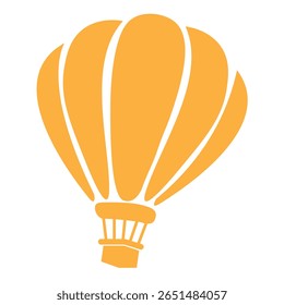 Hot air balloon icon, logo isolated on white background