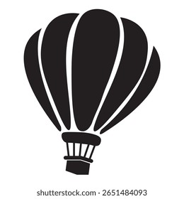 Hot air balloon icon, logo isolated on white background