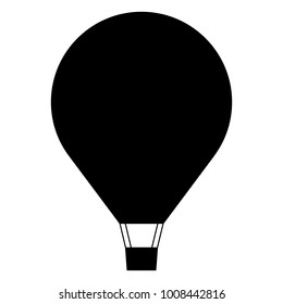 Hot air balloon icon, minimal flat style symbol. Vector illustration