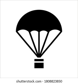Hot air balloon icon, modern minimal flat design style symbol. color editable on white background eps 10