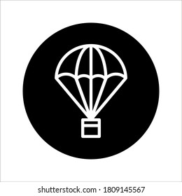 Hot air balloon icon, modern minimal flat design style symbol. color editable on white background eps 10