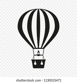 Hot air balloon. Icon on isolated background. The concept of vacation, travel. Template design. Vector illustration for your ideas.