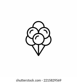 hot air balloon icon on a white background. Birthday, anniversary, party, holiday.