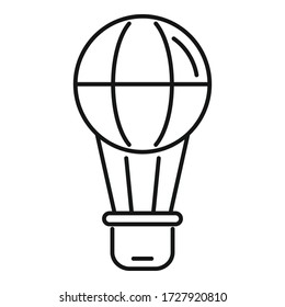 Hot air balloon icon. Outline hot air balloon vector icon for web design isolated on white background