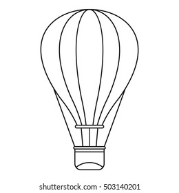 Hot air balloon icon. Outline illustration of baloon vector icon for web design