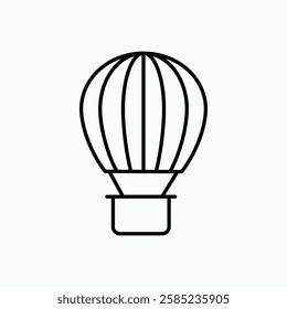 Hot air balloon icon. simple vector icon