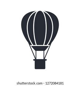 Hot air balloon icon style flat trendy 