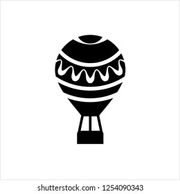 Hot Air Balloon Icon. Vector Art Illustration.