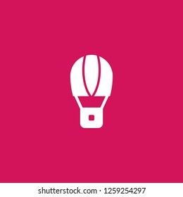 hot air balloon icon vector. hot air balloon sign on pink background. hot air balloon icon for web and app