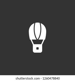 hot air balloon icon vector. hot air balloon sign on black background. hot air balloon icon for web and app